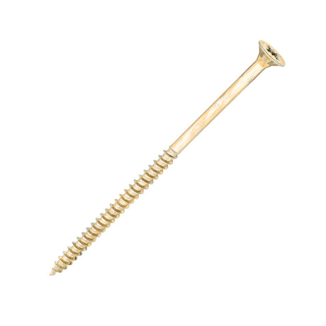 Sidax 6.0 x 120mm Countersunk Pozi Pz3, CHP01 General-Purpose Woodscrew, Zinc & Yellow CHP01-060120