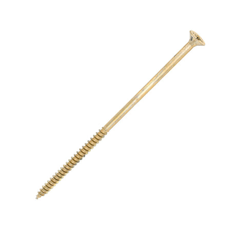 Sidax 6.0 x 150mm Countersunk Pozi Pz3, CHP01 General-Purpose Woodscrew, Zinc & Yellow CHP01-060150
