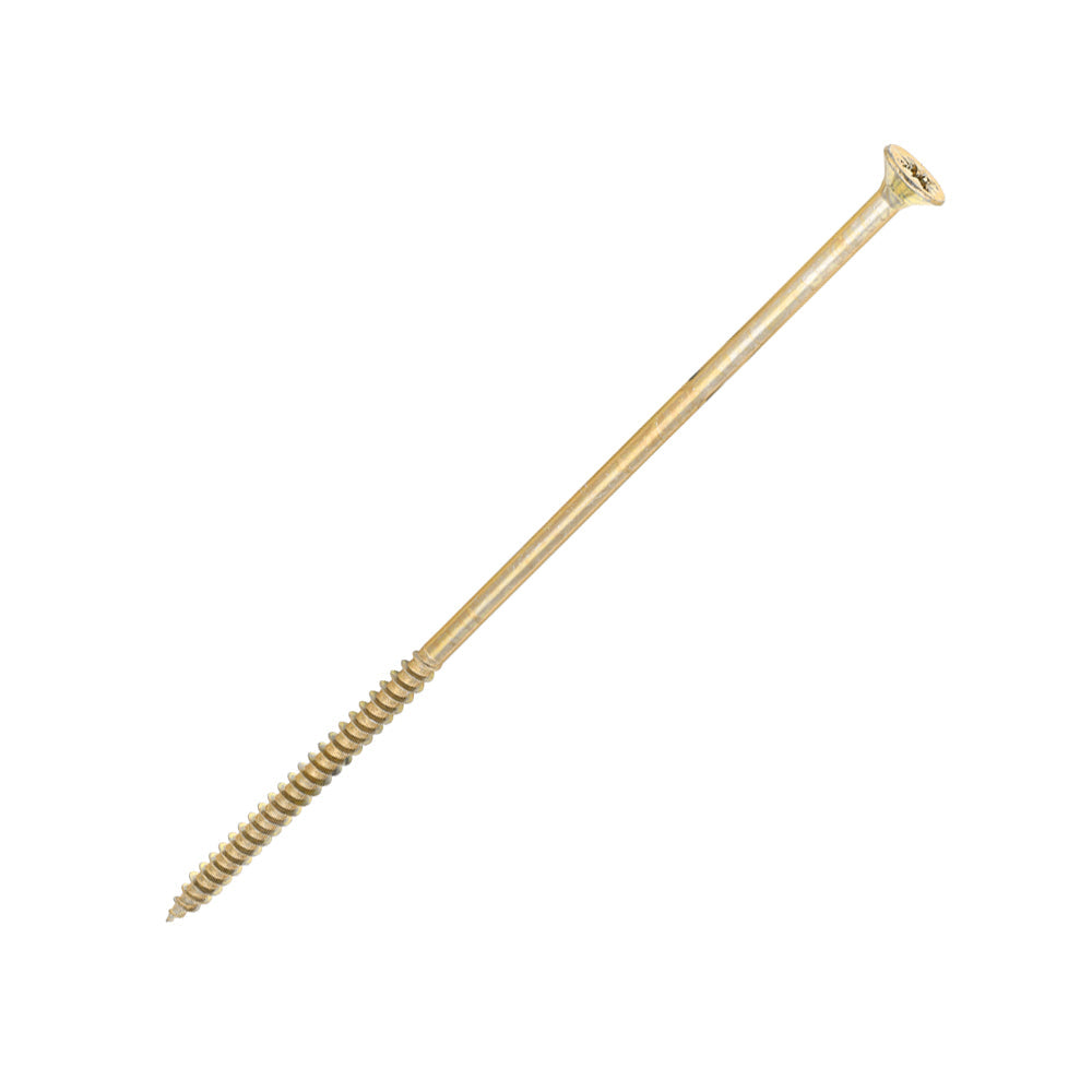 Sidax 6.0 x 180mm Countersunk Pozi Pz3, CHP01 General-Purpose Woodscrew, Zinc & Yellow CHP01-060180