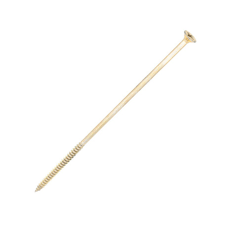 Sidax 6.0 x 200mm Countersunk Pozi Pz3, CHP01 General-Purpose Woodscrew, Zinc & Yellow CHP01-060200
