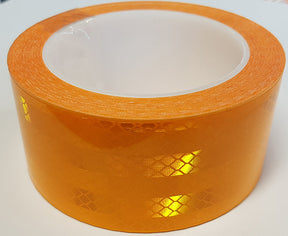 Yellow 50mm x 10 Metre Reflective Self Adhesive Tape ECE104