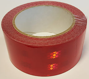 Red 50mm x 10 Metre Reflective Self Adhesive Tape ECE104