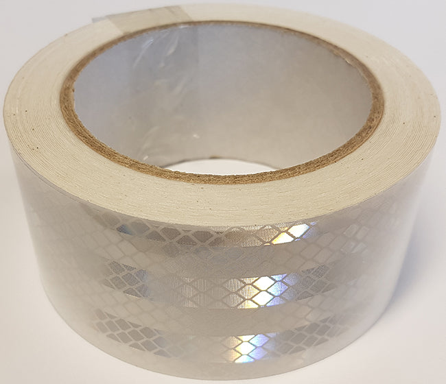White 50mm x 10 Metre Reflective Self Adhesive Tape ECE104