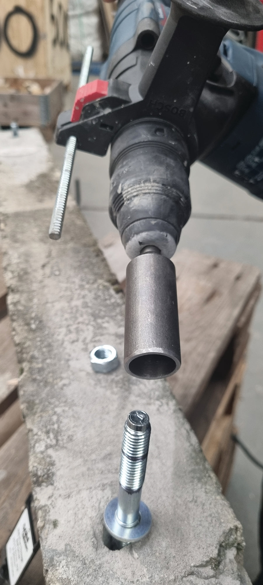 20 x 115mm SDS Plus Through Bolt Setting Tool 6-20mm