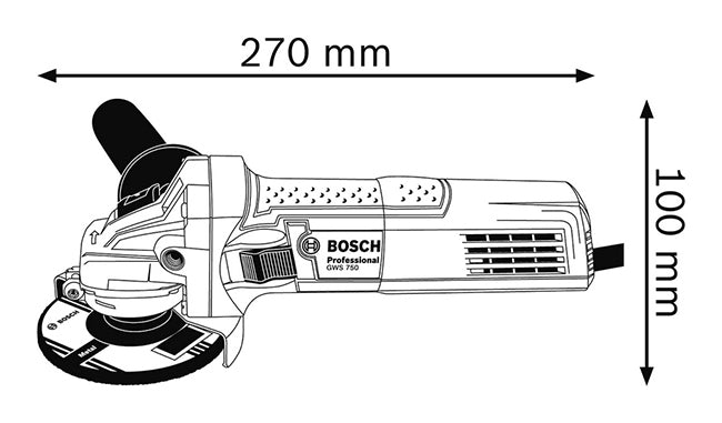 Bosch GWS750 115mm (4"1/2) Mini Grinder 110V
