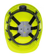 Yellow Site Helmet with Chin Strap and Wheel PS55YELLOW