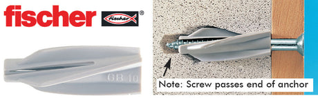 Fischer GB14 Nylon Twist Lock Aircrete Anchor 50493