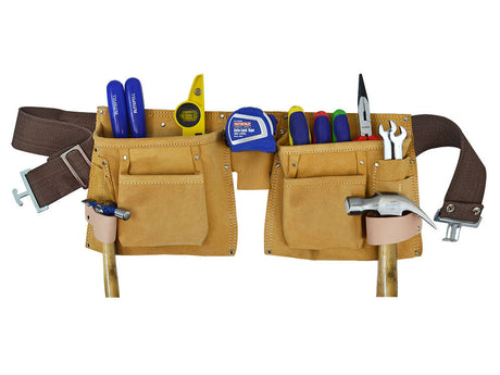 Faithfull Double Tool and Nail Pouch DTNP3