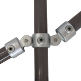 Double Swivel Combination C47 Size 7 (G32) Handrail Fitting, Galvanised 167-C42 (Kee Klamp Compatible C51-7)