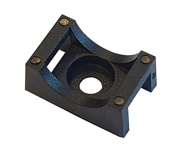 Black 23x14x9mm 5mm Hole Screw on Cable Tie Mount