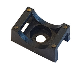 Black 23x14x9mm 5mm Hole Screw on Cable Tie Mount