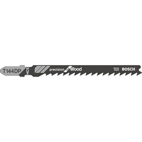 Bosch T144DP 100mm Jigsaw Blade for wood 5-50mm (Pack Of 5) P/No. 2 608 633 A35