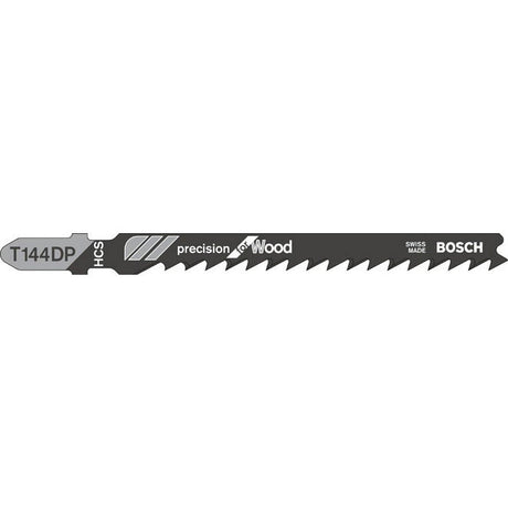 Bosch T144DP 100mm Jigsaw Blade for wood 5-50mm (Pack Of 5) P/No. 2 608 633 A35