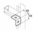 SB500 90 Degree Channel Bracket. P1026, Unistrut compatible, galvanised