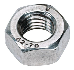 M6 Hexagon Full Nuts, Stainless Steel A2 (304) DIN 934