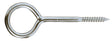 12mm Screw Eye, 200mm Overall Length, Welded Screw Eye, Steel Bright Zinc Plated