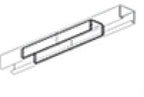 Internal Shallow Connector, Unistrut compatible SB653/21 P1219