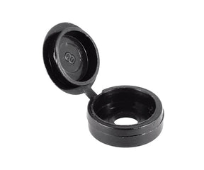 Black Hinged Screw Cap Small for Screws 3.5 - 5mm SHCCBLACKP