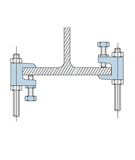 Lindapter Flange Clamps, Mild Steel M8/FL1 Bright Zinc Plated FL1D