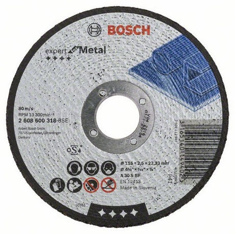 Bosch 180 x 22.2 x 3mm (7" x 1/8" x 7/8") Metal Cutting Flat Disc 2608600321