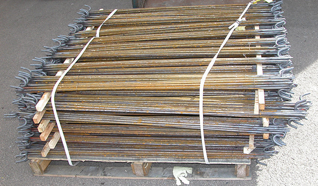 1.24 Metre (1200mm) x 1/2" Standard Barrier Fencing Steel Self Colour Pins