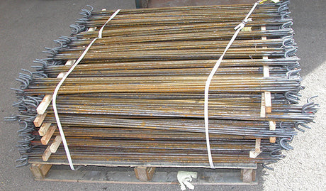 1.24 Metre (1200mm) x 1/2" Standard Barrier Fencing Steel Self Colour Pins