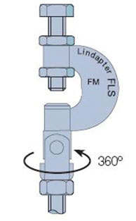 M10 Lindapter FLS10 Swivel Clamp, Bright Zinc Plated FLS10