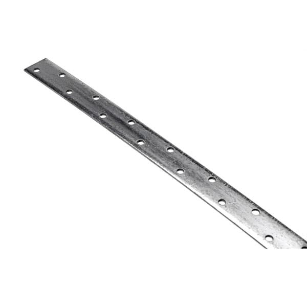 28mm x 4mm x 600mm Straight Galvanised Builders Restraint Strap, 6mm Holes