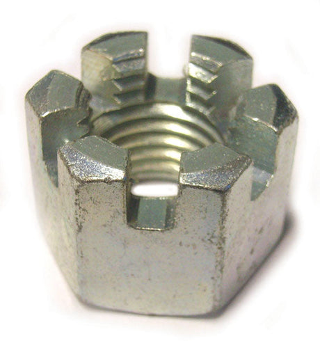 M10 Castle Slotted Nut Steel Bright Zinc Plated DIN 935