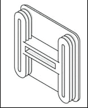 Unistrut P1/2240 Plastic End Caps White 41mm x 41mm Deep Channel