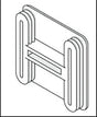 Unistrut P1/2240 Plastic End Caps White 41mm x 41mm Deep Channel