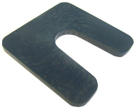 2mm Heavy Duty Plastic 70mm x 70mm 22mm Slot Horseshoe Shims / Packers, Black (Order in multiples of 250)