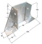 SB706 Gussetted Bracket, Unistrut compatible, galvanised