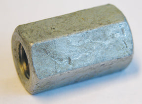 Studding Connectors, Mild Steel M16 x 48 Galvanised, Grade 4.6 DIN 6334