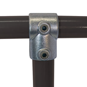 Short Tee C03 Size 7 (G32) Handrail Fitting, Galvanised 101-C42 (Kee Klamp Compatible 10-7)