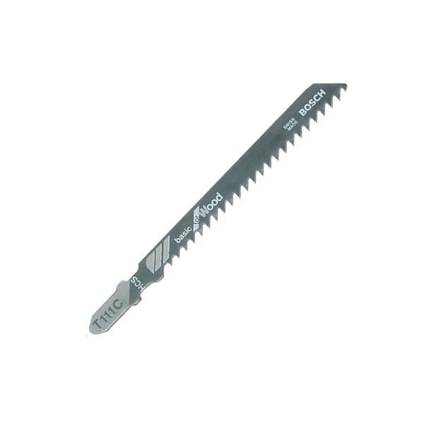 Bosch T111C 100mm Jigsaw Blade for wood 4-50mm (Pack Of 5) P/No. 2 608 630 033