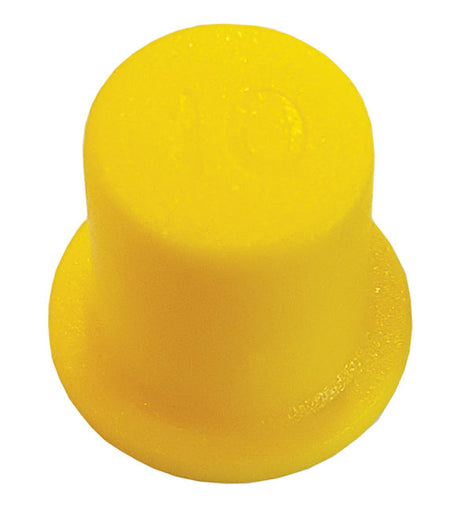 M12 x 20mm Yellow Shouldered Push On Plastic Stud / Studding Cap