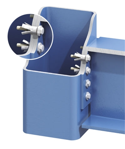 M10 Size 3 Lindapter Hollo-bolt Galvanised (Grip Range 41-60mm) Hole Size: 19mm HB10-3HDG