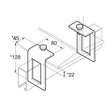 SC852/82 / P1796B Beam Clamp/Window Clamp, Unistrut compatible, galvanised (Not sold in pairs)