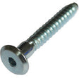 7 x 50mm Joint Connector Wood Screw, Steel Bright Zinc Plated