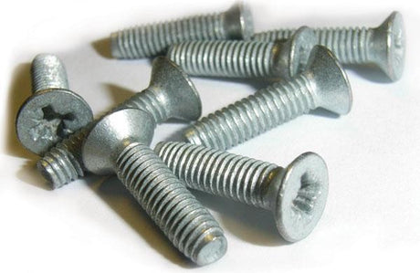 M6 x 30 Countersunk Pozi No.3 Taptite alternative screws, Steel Bright Zinc Plated DIN 7500 NE-Z