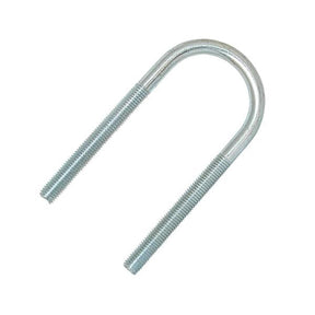 4" Nominal Bore Extended Leg U-Bolt, 114mm Inside Width, Mild Steel Bright Zinc Plated (M12) Bolt only