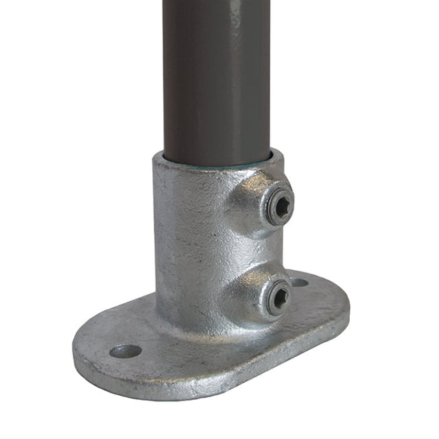 Railing Base Flange C12 Size 6 (G25) Handrail Fitting, Galvanised 132-B34 (Kee Klamp Compatible 62-6)