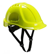 Yellow Site Helmet with Chin Strap and Wheel PS55YELLOW