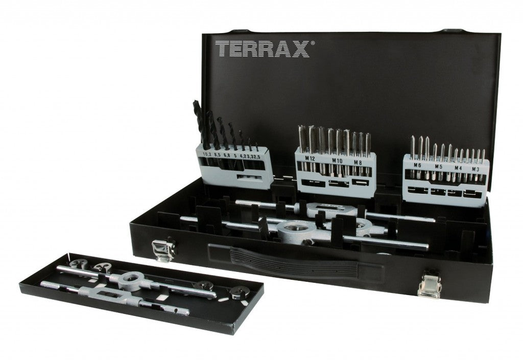Terrax 44 Piece Tap & Die Thread Cutting Set A245030