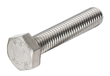 M10 x 35 Hexagon Set Screws, Stainless Steel A2 (304), DIN 933