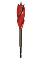 16mm x 159mm Addax Speed Auger with Red Flutes, Hexagon Shank