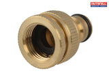 Faithfull FAIHOSETC Brass Dual Tap Connector 1/2" and 3/4"