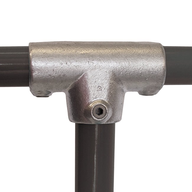 Slope Long Tee C52 Size 8 (G40) Handrail Fitting, Galvanised 155-D48 (Kee Klamp Compatible 88-8)