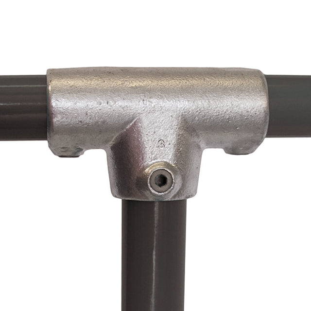 Slope Long Tee C52 Size 8 (G40) Handrail Fitting, Galvanised 155-D48 (Kee Klamp Compatible 88-8)